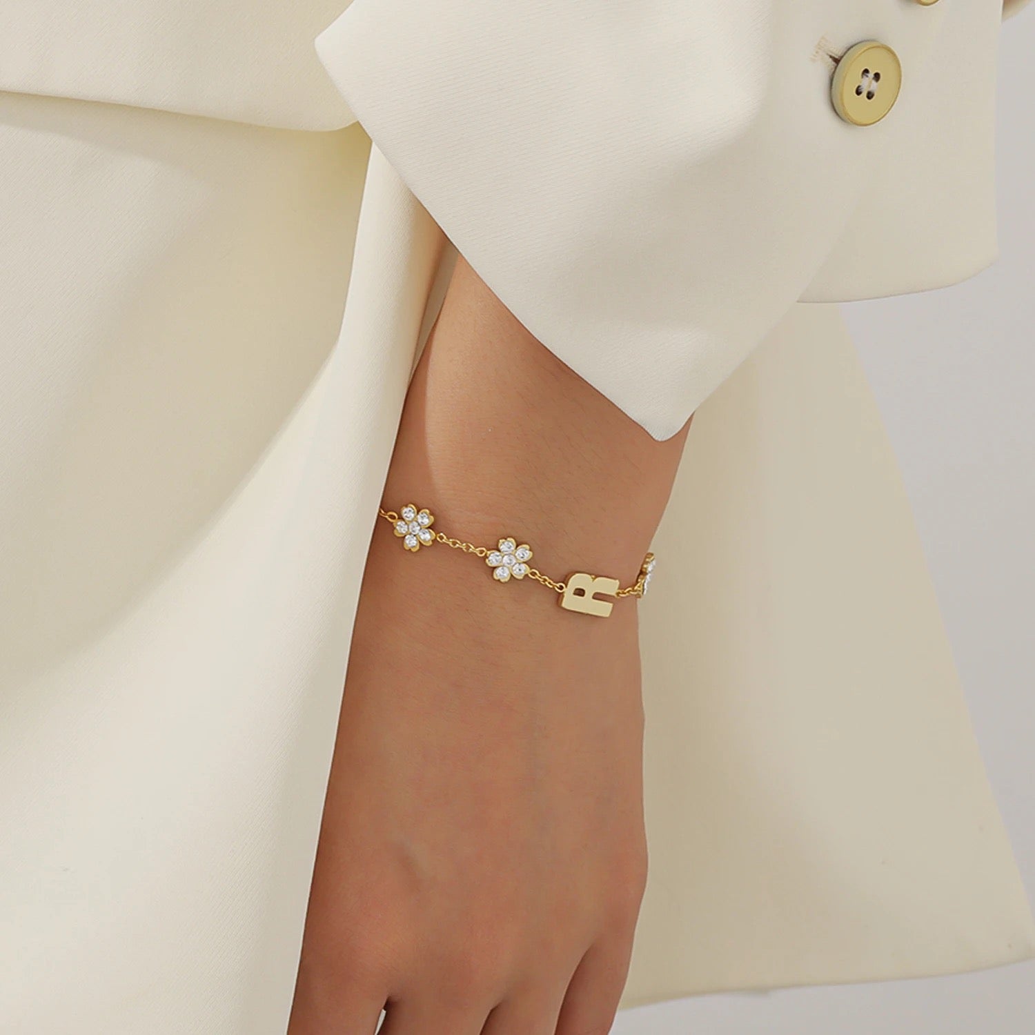 Zalia Personalised Letter Bracelet