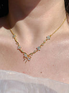 Hazra Bow Zircon Necklace