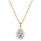 Water Drop Zircon Necklace