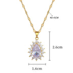 Water Drop Zircon Necklace