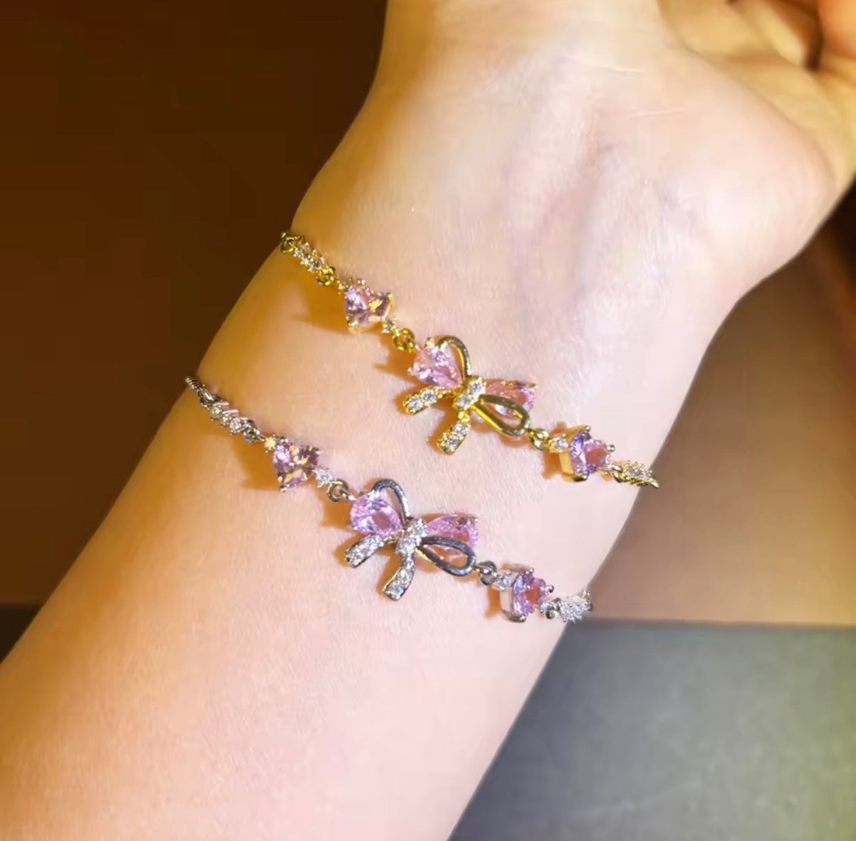 Mira Bow Zircon Bracelet