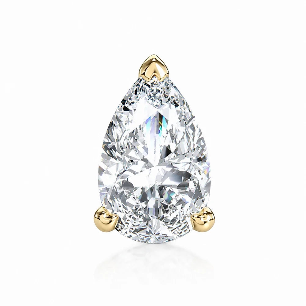 Kylie Pear Moissanite Stud