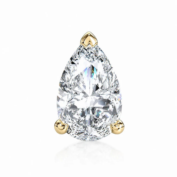 Kylie Pear Moissanite Stud