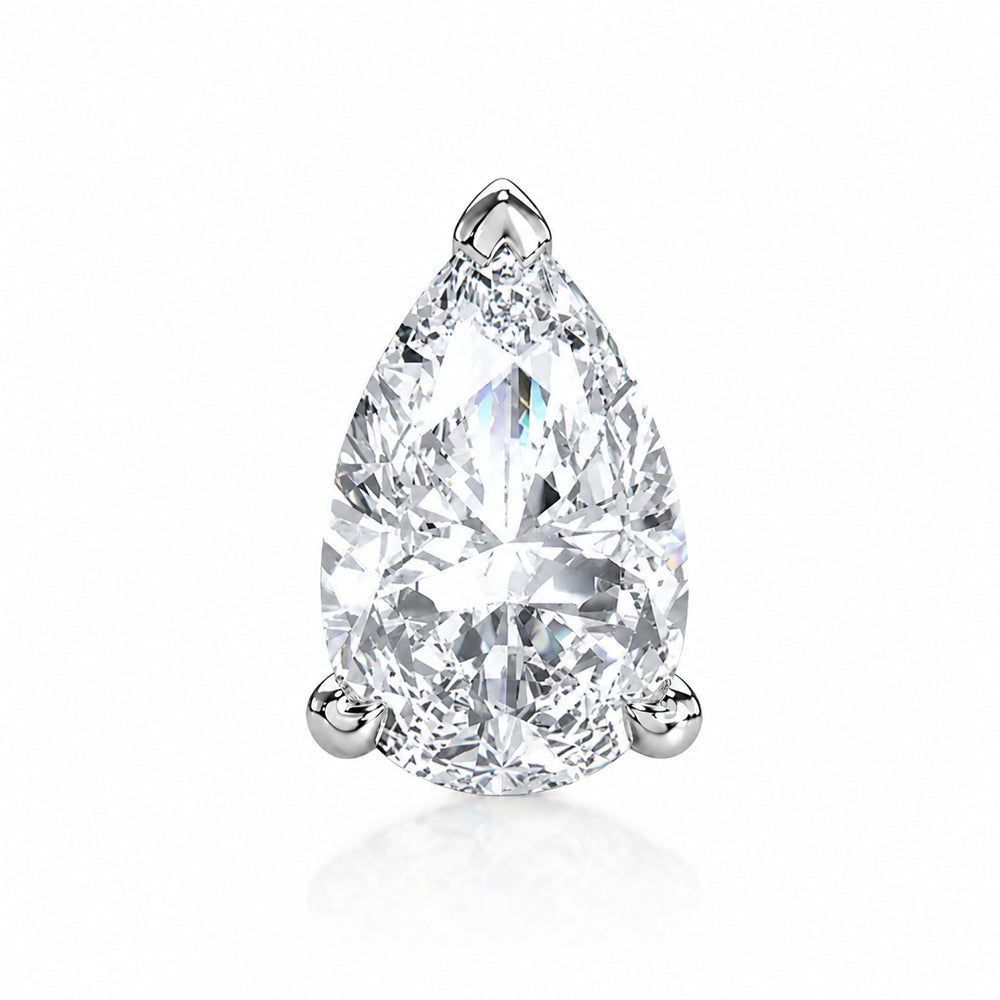 Kylie Pear Moissanite Stud