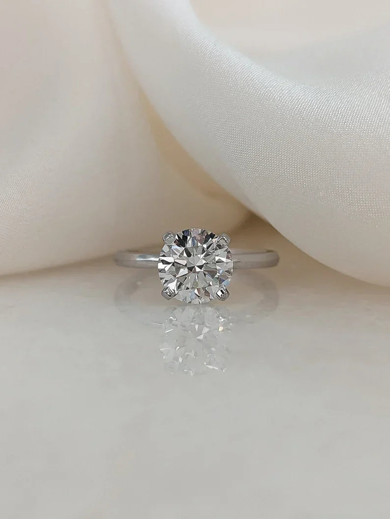 Elizabeth 2CT Solitaire Sterling Silver Ring