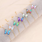 Gold Plated Butterfly Zircon Bracelet