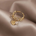 Zircon Heart Pendant Ring