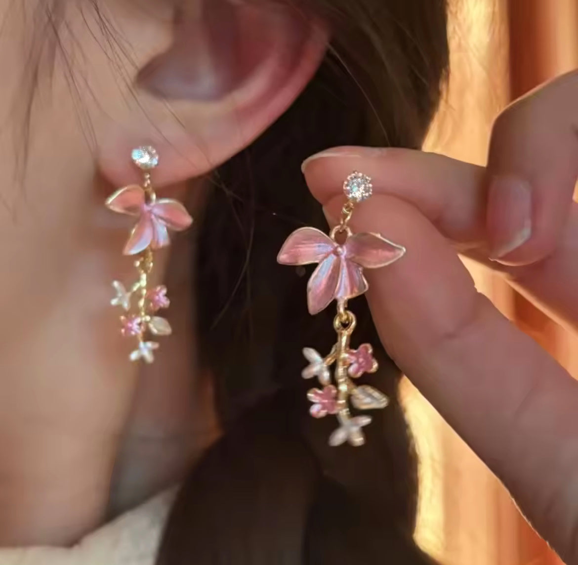 Blush Fleur Earrings