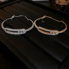 Hollow Geometric Zircon Bracelet