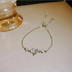 Silver Sweet Heart Zircon Bracelet