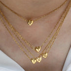 Dainty Initial Heart Necklace