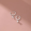 Hoop Zircon Flower Earrings