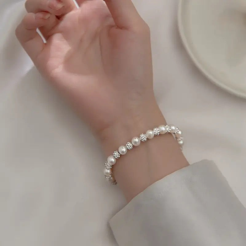 Natural Fresh Pearl Zircon Bracelet