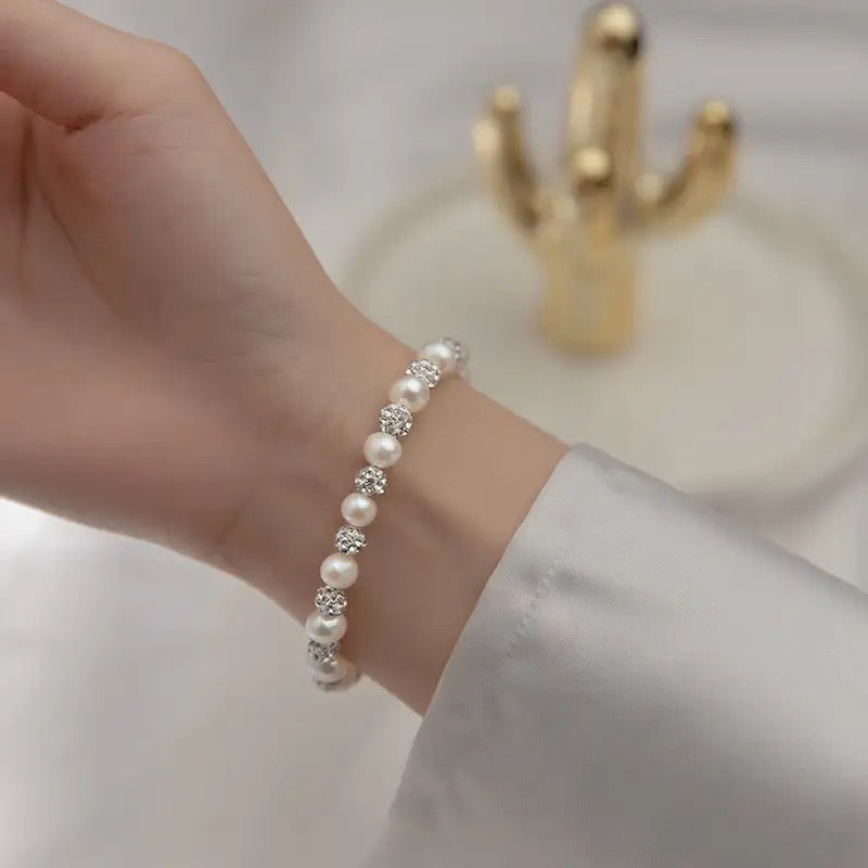 Natural Fresh Pearl Zircon Bracelet