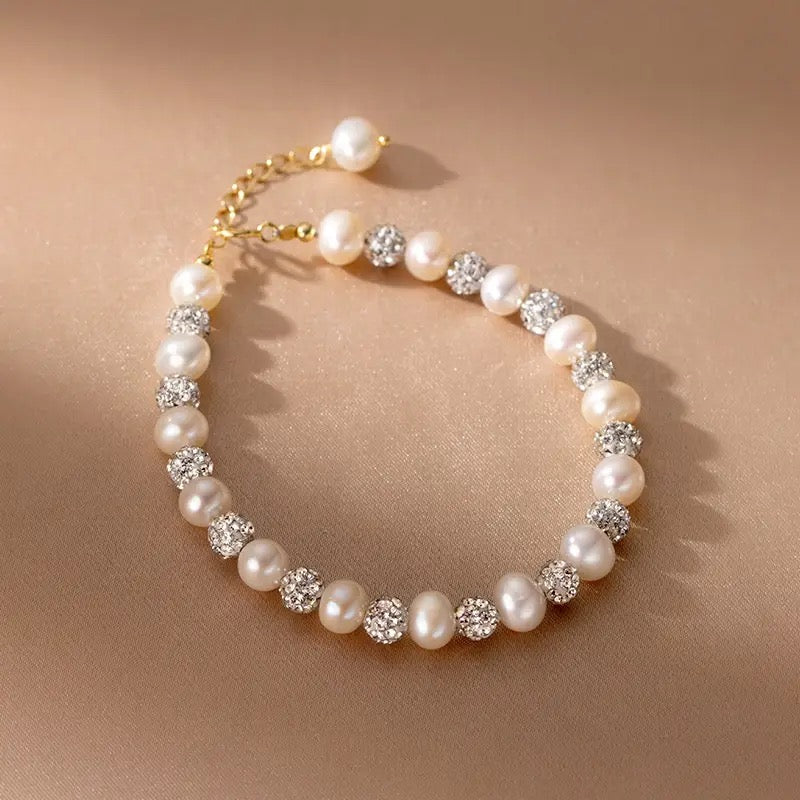 Natural Fresh Pearl Zircon Bracelet