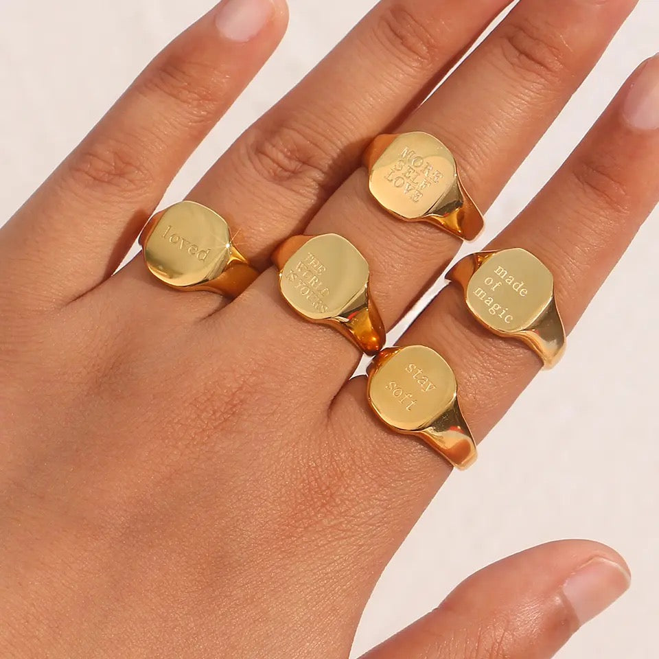 Beth Engraved Ring