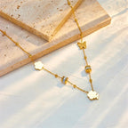 Butterfly Flower Zircon Necklace