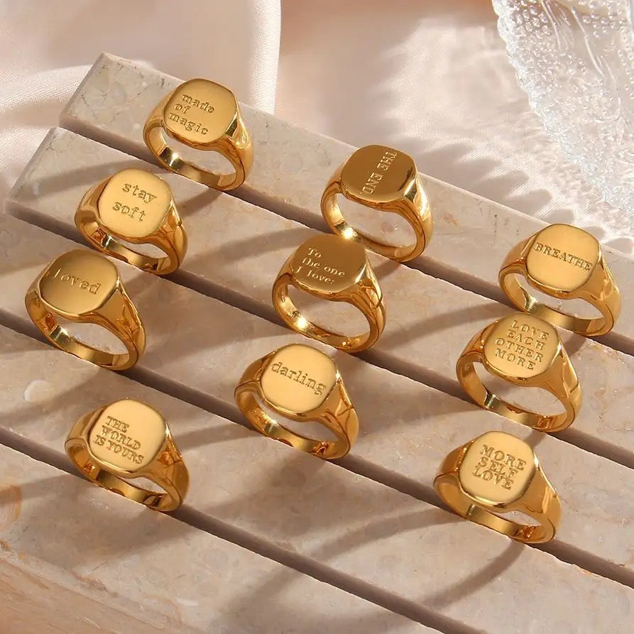 Beth Engraved Ring