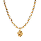 Tear Drop Glass Pearl Pendant Necklace