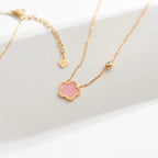 Five Leaf Flower Pendant Necklace