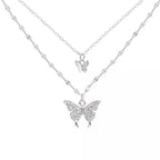 Butterfly Zircon Layer Necklace