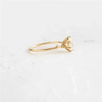 Oval Zircon Gold Ring