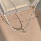 Green Zircon Pendant Necklace